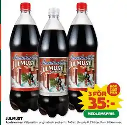 Coop Daglivs JULMUST, Medlemspris erbjuda