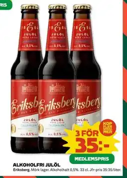 Coop Daglivs ALKOHOLFRI JULÖL, Medlemspris erbjuda