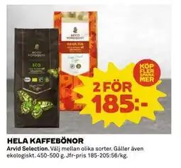 Coop Daglivs HELA KAFFEBÖNOR erbjuda