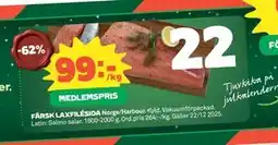 Coop Daglivs FÄRSK LAXFILÉSIDA, Medlemspris erbjuda