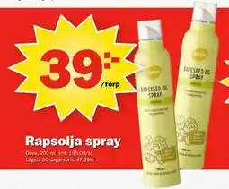 Pekås Rapsolja spray erbjuda