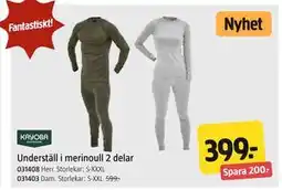 Jula Underställ i merinoull 2 delar erbjuda