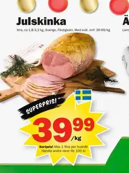 Pekås Julskinka, Medlemspris erbjuda