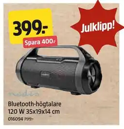 Jula Bluetooth-högtalare 120 W 35x19x14 cm erbjuda