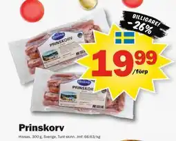 Pekås Prinskorv erbjuda