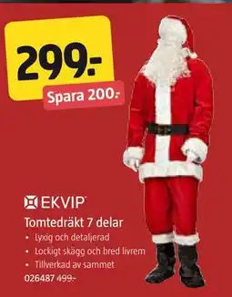 Jula Tomtedräkt 7 delar erbjuda