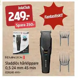 Jula Sladdlös hårklippare 0,5-24 mm 45 min, Medlemspris erbjuda