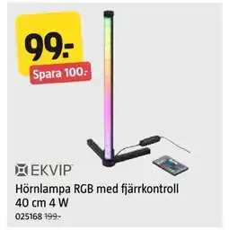 Jula Hörnlampa RGB med fjärrkontroll 40 cm 4 W erbjuda