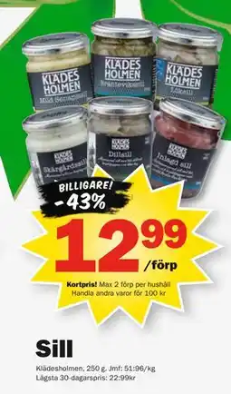 Pekås Sill, Medlemspris erbjuda