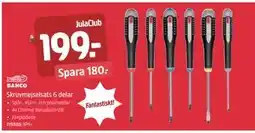 Jula Skruvmejselsats 6 delar, Medlemspris erbjuda