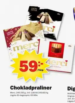 Pekås Chokladpraliner erbjuda