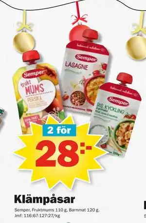 Pekås Klämpåsar erbjuda