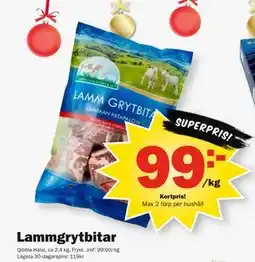 Pekås Lammgrytbitar, Medlemspris erbjuda