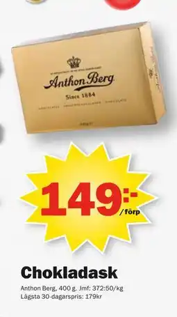 Pekås Chokladask erbjuda