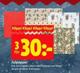 ICA Supermarket Julpapper erbjuda