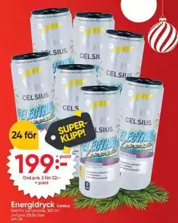 DollarStore Energidryck Celsius erbjuda