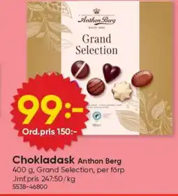 DollarStore Chokladask Anthon Berg erbjuda