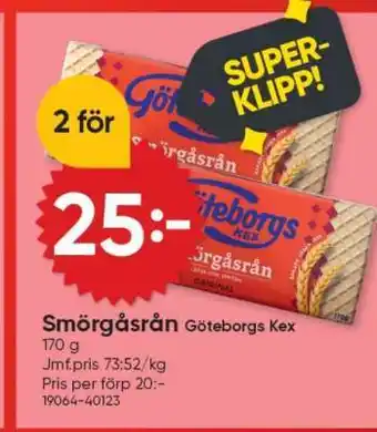 Smörgåsrån Göteborgs Kex