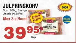 Nya Pulsen Scan Julprinskorv erbjuda