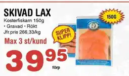 Nya Pulsen Skivad lax erbjuda