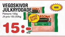 Nya Pulsen Pärsons Vegoskivor julkryddadersons erbjuda