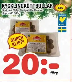 Nya Pulsen Gudruns Kycklingköttullar erbjuda