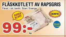 Nya Pulsen Scan Fläskkotlett av rapsgris erbjuda