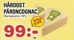 Nya Pulsen Wernerssons Hårdost päroncognac erbjuda