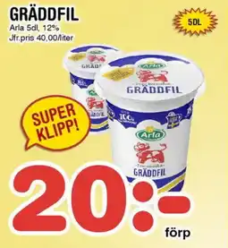 Nya Pulsen Arla Gräddfil erbjuda