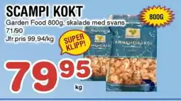 Nya Pulsen Garden Food Scampi kokt erbjuda