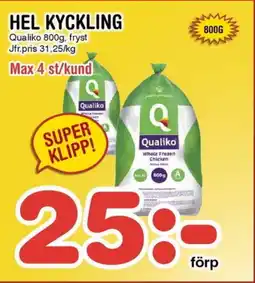 Nya Pulsen Qualiko Hel kyckling erbjuda
