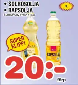 Nya Pulsen Sunar/Fruity Fresh Solrosolja • rapsolja erbjuda