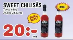 Nya Pulsen Tocco Sweet chilisås erbjuda