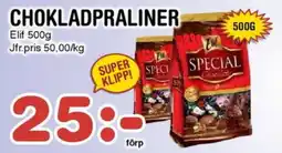 Nya Pulsen Elif Chokladpraliner erbjuda