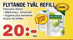 Nya Pulsen PALMOLIVE Flytande tvål refill erbjuda