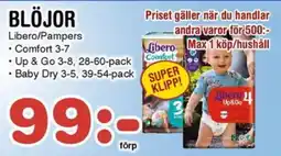 Nya Pulsen Libero/Pampers Blöjor erbjuda