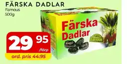 Matrix Butikerna Famous Färska dadlar erbjuda