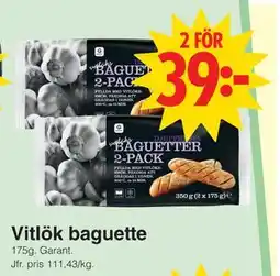 Matöppet Vitlök baguette erbjuda
