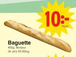 Matöppet Baguette erbjuda