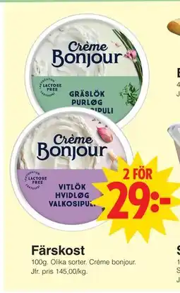 Matöppet Färskost erbjuda