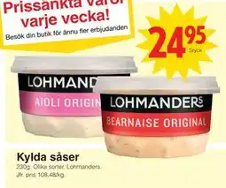 Matöppet Kylda såser erbjuda