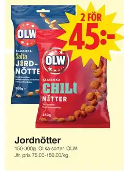 Matöppet Jordnötter erbjuda