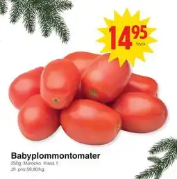 Matöppet Babyplommontomater erbjuda