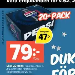 Coop Extra Läsk 20-pack erbjuda