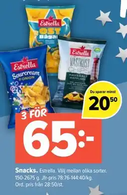 Coop Extra Snacks erbjuda