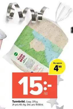 Coop Extra Tunnbröd erbjuda