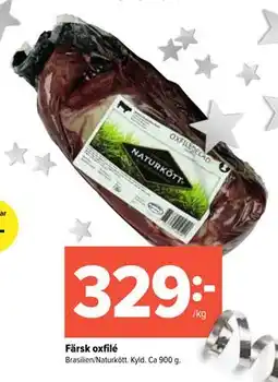 Coop Extra Färsk oxfilé erbjuda