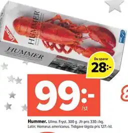 Coop Extra Hummer erbjuda