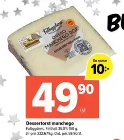 Coop Extra Dessertorst manchego erbjuda