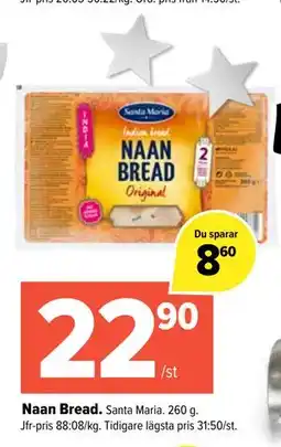 Coop Extra Naan Bread erbjuda